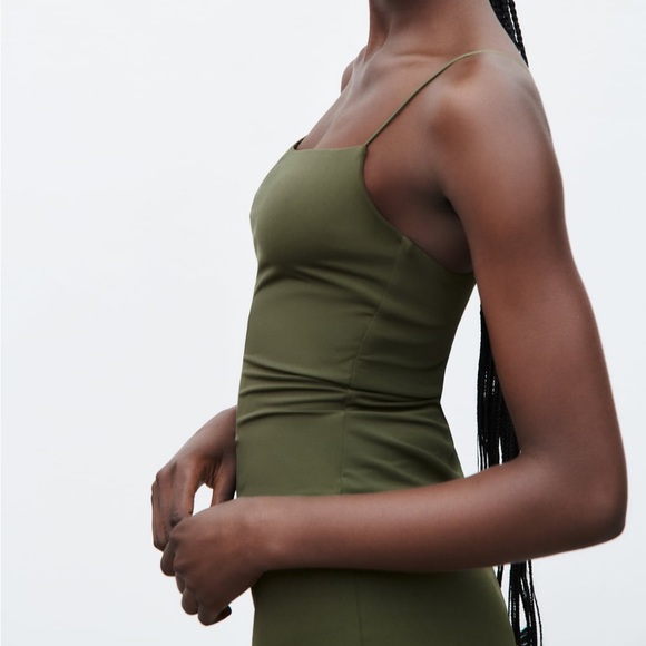 NEW ZARA LONG STRETCHY FITTED DRESS - Picture 4 of 8